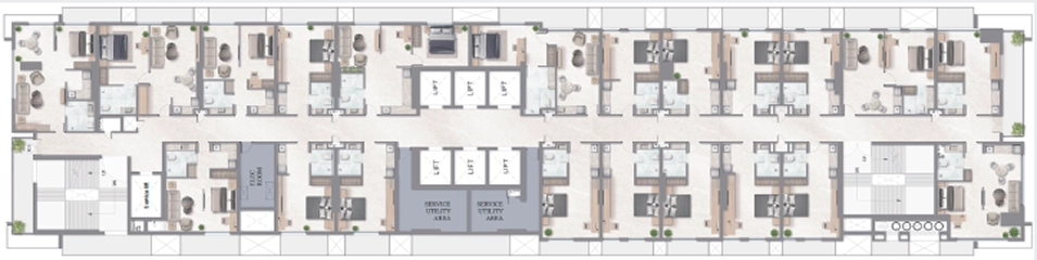 ACE The Nest 1 BHK Floor Plan